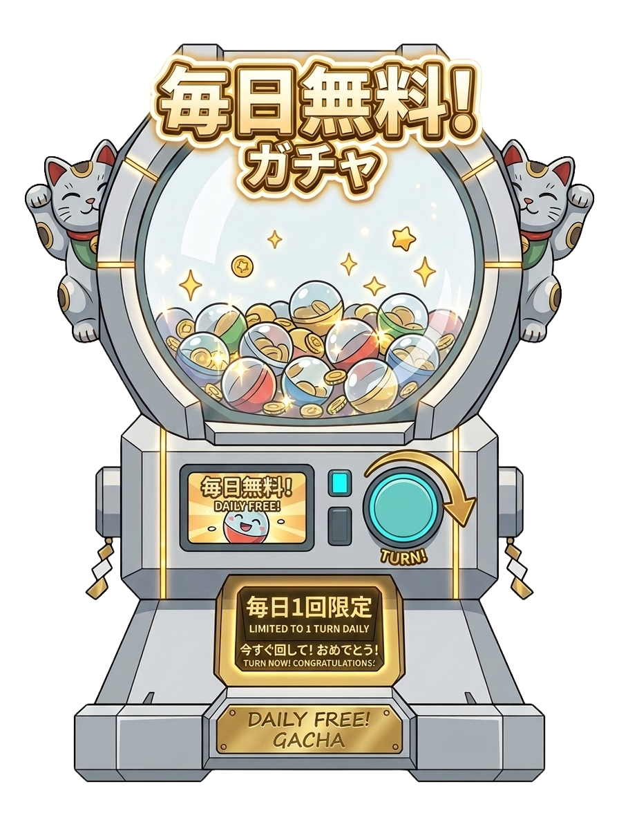 毎日無料ガチャ